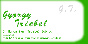 gyorgy triebel business card